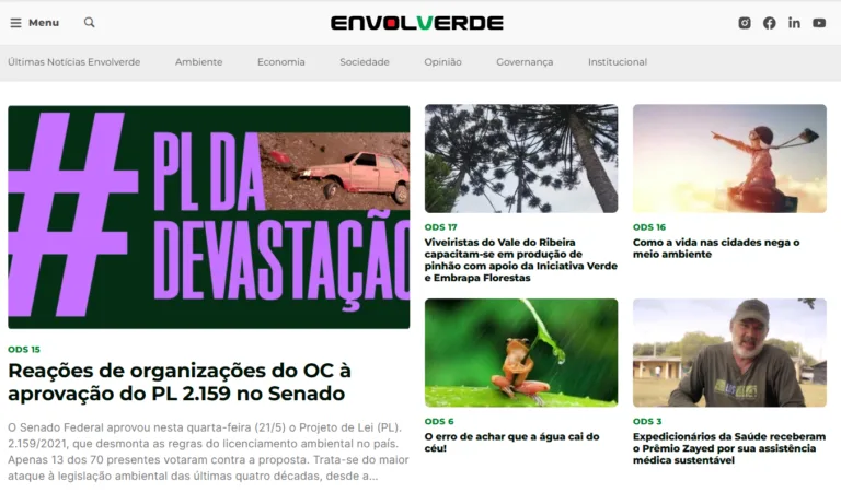 Envolverde: 30 anos de jornalismo ambiental Envolverde: 30 anos de jornalismo ambiental