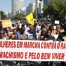 Rio de Janeiro - Mulheres marcham em Copacabana para celebrar dia da Mulher Negra Latino-americana e Caribenha durante a 3ª Marcha das Mulheres Negras no Centro do Mundo (Tânia Rêgo/Agência Brasil)